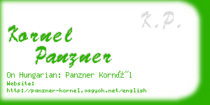 kornel panzner business card